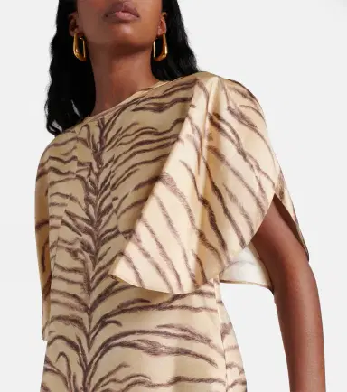 Stella McCartney Printed silk midi dress | Thumbnail 4