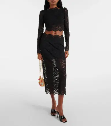 Rabanne Floral lace crop top | Thumbnail 2