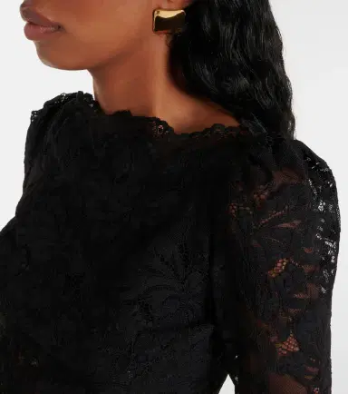 Rabanne Floral lace crop top | Thumbnail 4