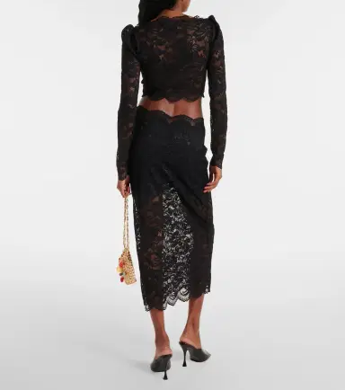 Rabanne Floral lace crop top | Thumbnail 6
