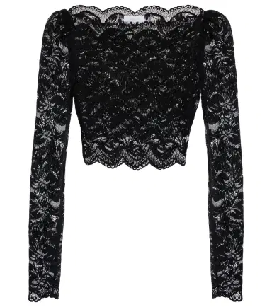 Rabanne Floral lace crop top | Thumbnail 1