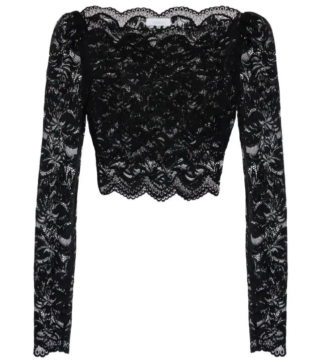 Rabanne Floral lace crop top