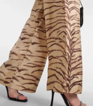 Stella McCartney Printed high-rise silk wide-leg pants | Thumbnail 4