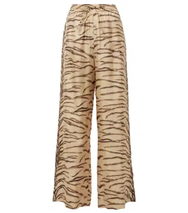 Stella McCartney Printed high-rise silk wide-leg pants | Thumbnail 1
