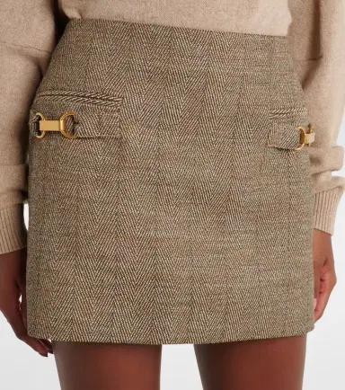 Stella McCartney Herringbone wool-blend miniskirt | Thumbnail 2