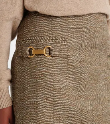 Stella McCartney Herringbone wool-blend miniskirt | Thumbnail 3