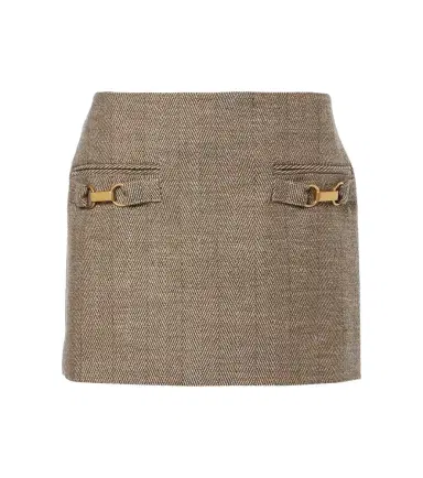Stella McCartney Herringbone wool-blend miniskirt | Thumbnail 1