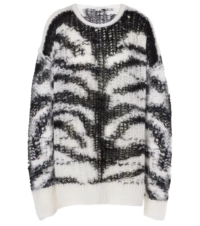Stella McCartney Zebra-print wool-blend sweater
