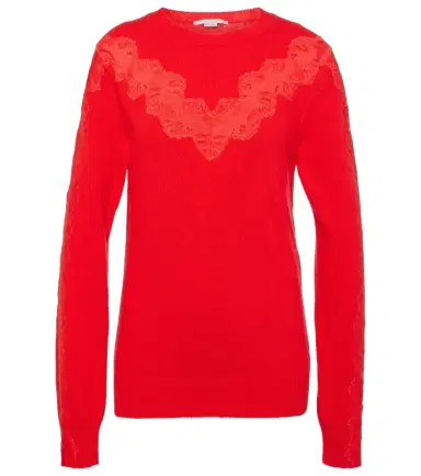 Stella McCartney Lace-trimmed wool sweater | Thumbnail 1
