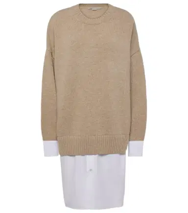 Stella McCartney Layered virgin wool sweater | Thumbnail 1