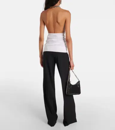Stella McCartney Embellished halterneck wool top | Thumbnail 3
