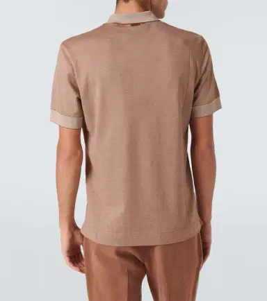 Zegna Cotton and silk polo shirt | Thumbnail 3