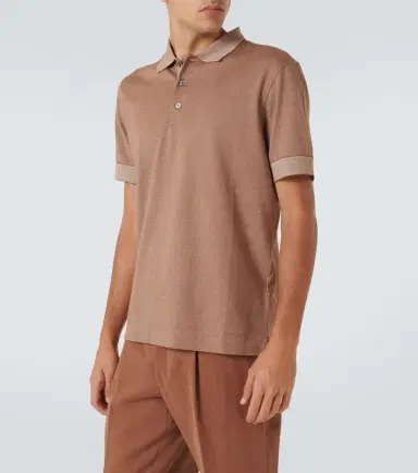 Zegna Cotton and silk polo shirt | Thumbnail 4