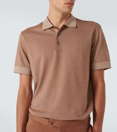 Zegna Cotton and silk polo shirt | Thumbnail 5