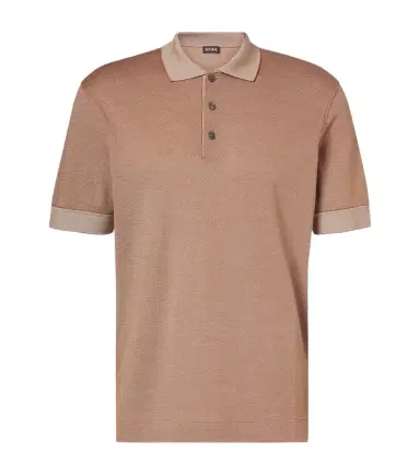 Zegna Cotton and silk polo shirt | Thumbnail 1