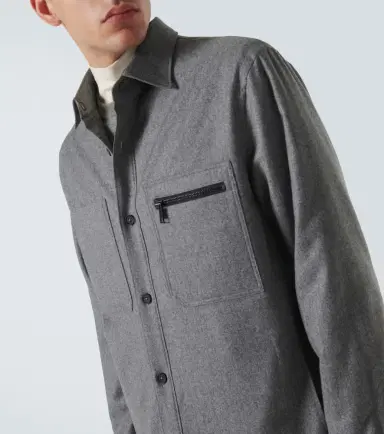 Zegna Padded wool mélange overshirt | Thumbnail 5 Zegna Padded wool mélange overshirt | Thumbnail 5