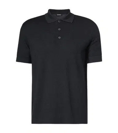 Zegna Cotton and silk polo shirt | Thumbnail 1 Zegna Cotton and silk polo shirt | Thumbnail 1