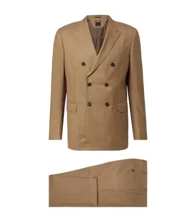 Zegna Double-breasted wool twill suit | Thumbnail 1 Zegna Double-breasted wool twill suit | Thumbnail 1