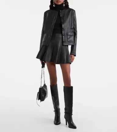 STOULS Mila leather miniskirt | Thumbnail 4