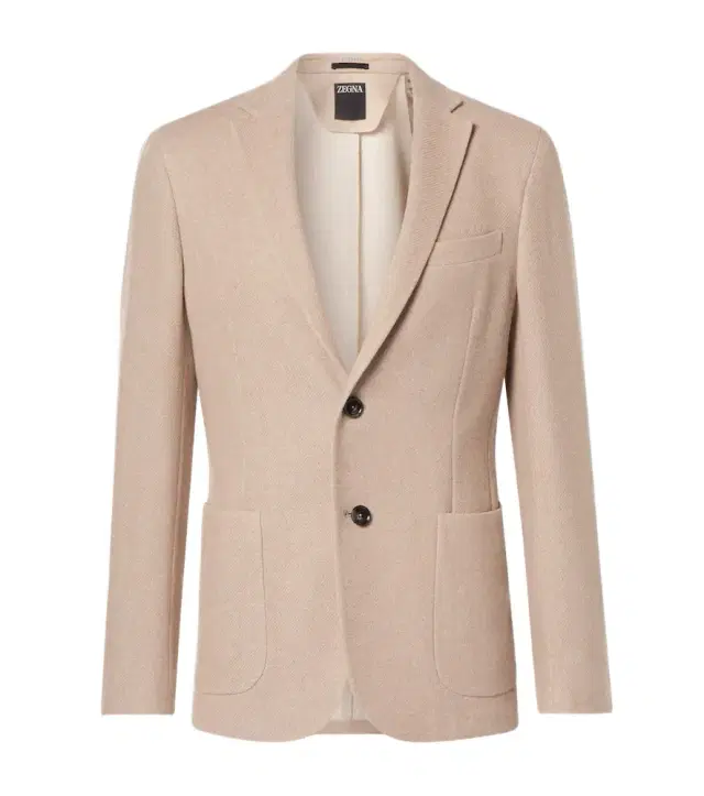 Cotton, wool and cashmere blazer