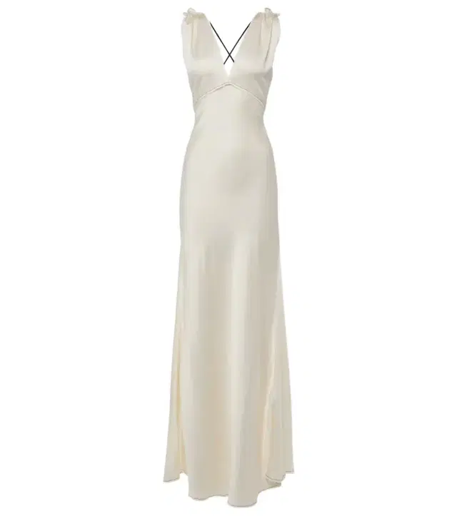 Victoria Beckham Gathered open-back crêpe satin gown