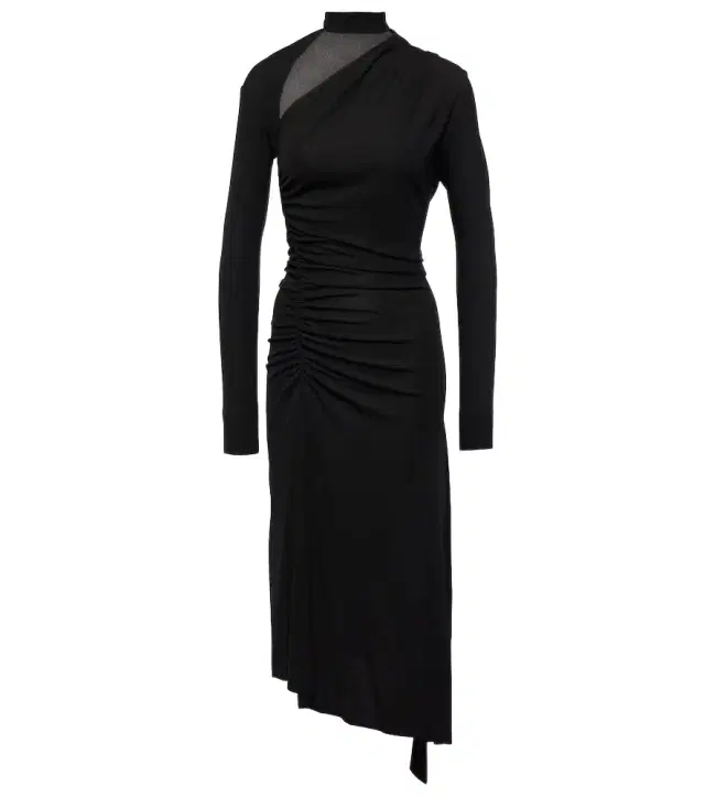 Victoria Beckham Asymmetric ruched midi dress