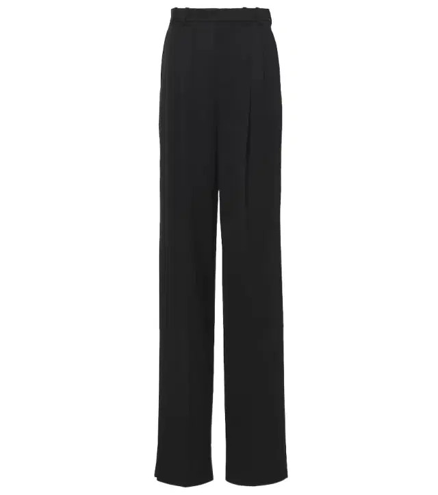 Saint Laurent High-rise wool wide-leg pants