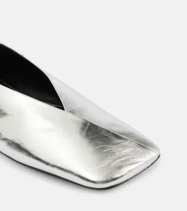 Jil Sander Metallic leather ballet flats | Thumbnail 3