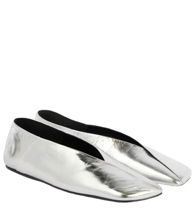 Jil Sander Metallic leather ballet flats