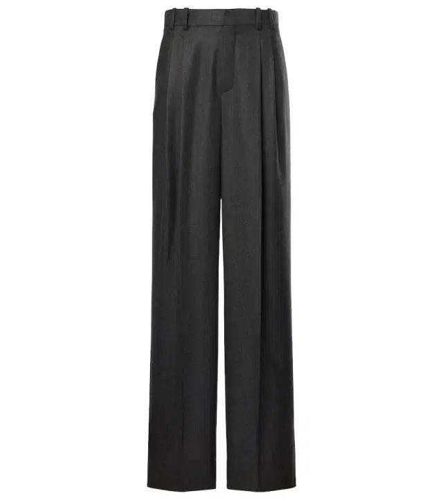Pleated cashmere wide-leg pants