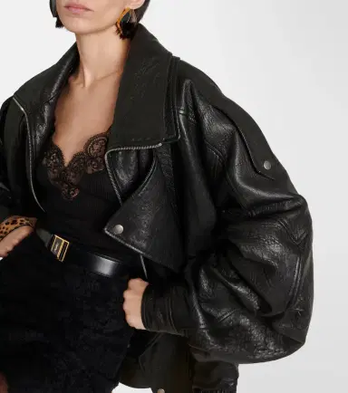 Saint Laurent Oversized leather blouson | Thumbnail 2