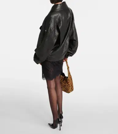 Saint Laurent Oversized leather blouson | Thumbnail 4