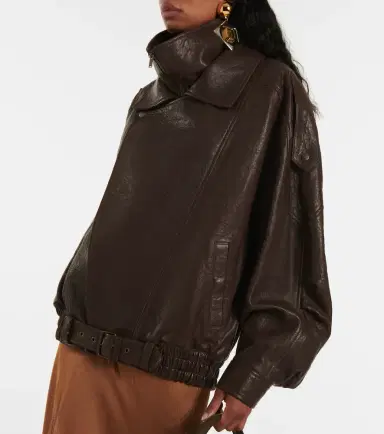 Saint Laurent Oversized leather bomber jacket | Thumbnail 5 Saint Laurent Oversized leather bomber jacket | Thumbnail 5