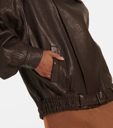 Saint Laurent Oversized leather bomber jacket | Thumbnail 6 Saint Laurent Oversized leather bomber jacket | Thumbnail 6