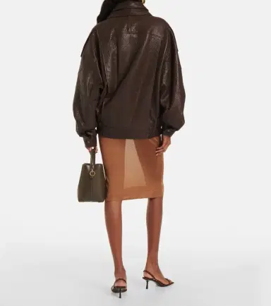 Saint Laurent Oversized leather bomber jacket | Thumbnail 7 Saint Laurent Oversized leather bomber jacket | Thumbnail 7