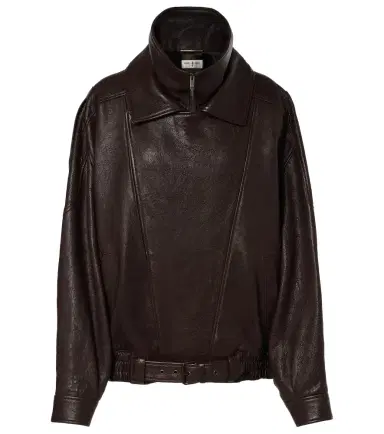 Saint Laurent Oversized leather bomber jacket | Thumbnail 1 Saint Laurent Oversized leather bomber jacket | Thumbnail 1