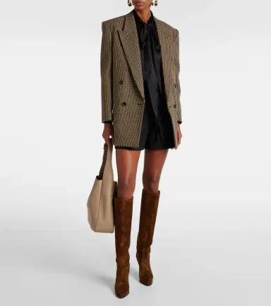 Saint Laurent Diane 100 suede knee-high boots | Thumbnail 5