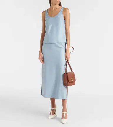 Gabriela Hearst Defina silk and wool midi skirt | Thumbnail 2