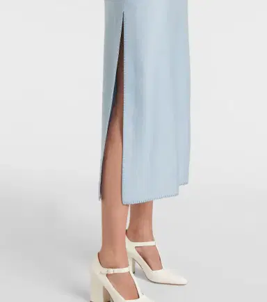 Gabriela Hearst Defina silk and wool midi skirt | Thumbnail 4