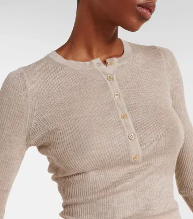 Gabriela Hearst Julian cashmere and silk Henley shirt | Thumbnail 2