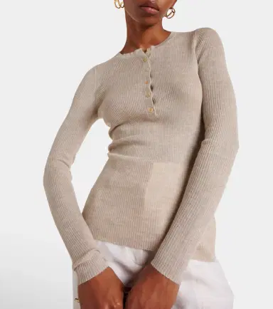 Gabriela Hearst Julian cashmere and silk Henley shirt | Thumbnail 3