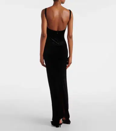 Balenciaga Velvet jersey bustier gown | Thumbnail 2