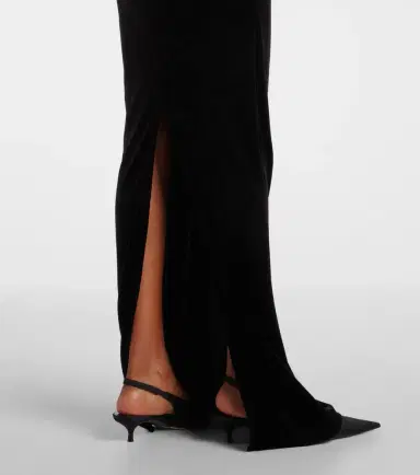 Balenciaga Velvet jersey bustier gown | Thumbnail 3