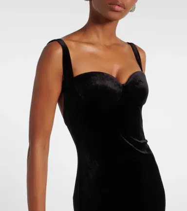 Balenciaga Velvet jersey bustier gown | Thumbnail 4