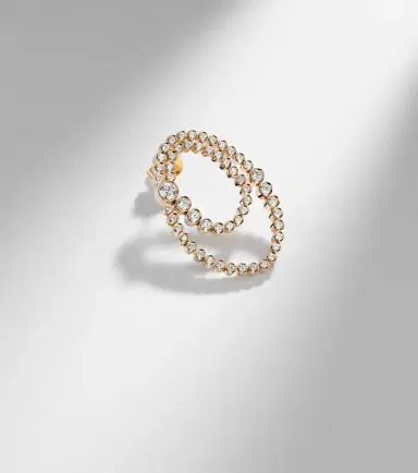Sophie Bille Brahe Embrassée de Diamant 18kt gold single earring with diamonds | Thumbnail 3