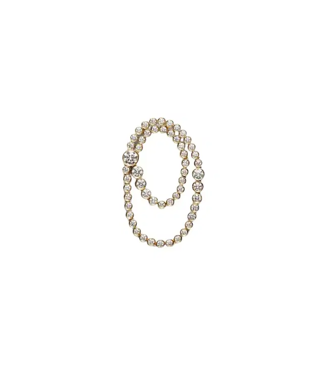Sophie Bille Brahe Embrassée de Diamant 18kt gold single earring with diamonds