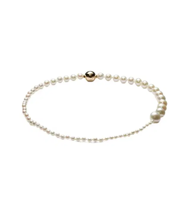 Sophie Bille Brahe Peggy à Pied 14kt gold anklet with freshwater pearls