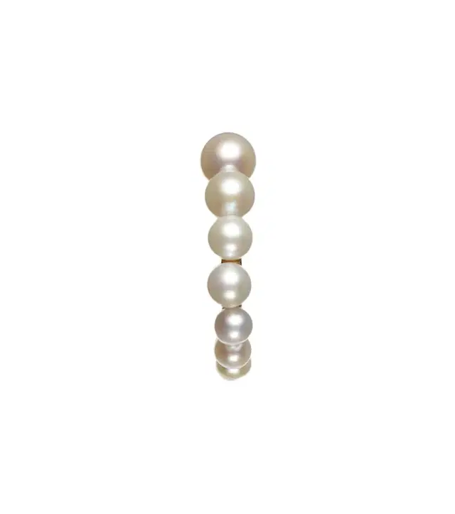 Sophie Bille Brahe Petit Boucle de Perle 14kt gold hoop earring with freshwater pearls