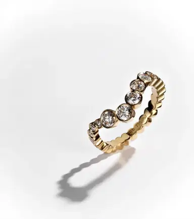 Sophie Bille Brahe Ensemble Ocean 18kt gold ring with diamonds | Thumbnail 2