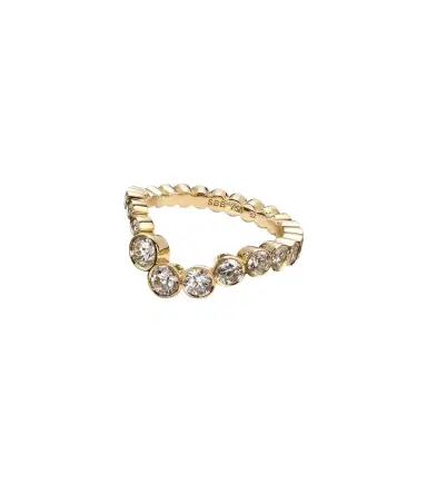 Sophie Bille Brahe Ensemble Ocean 18kt gold ring with diamonds | Thumbnail 1